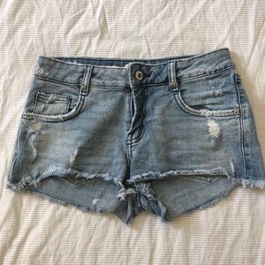 Denim cutoff shorts